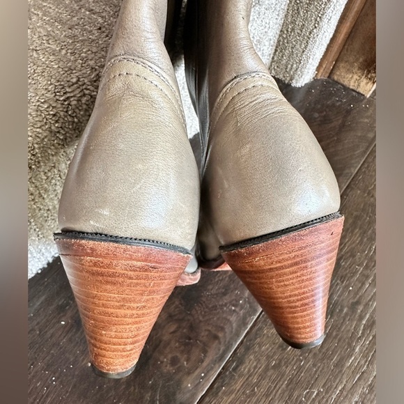 Boulet Cowboy Boots Ladies Gray Size 5.5 - Picture 5 of 7